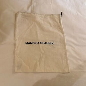 Manolo Blahnik Cream Shoe Bag